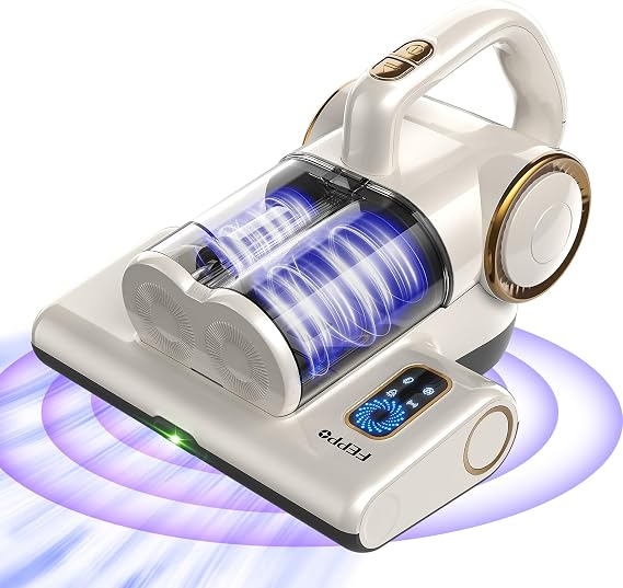 FEPPO Mattress Vacuum Cleaner, 16Kpa Bed Vacuum with 253.7nm UV-C Light