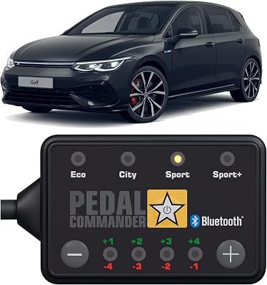 PEDAL COMMANDER for Volkswagen Golf R 2015-2024 Throttle Response Controller - Anti-Theft, 4 Driving Modes, App Control, Throttle Controller Performance Upgrade, Golf R Accessories