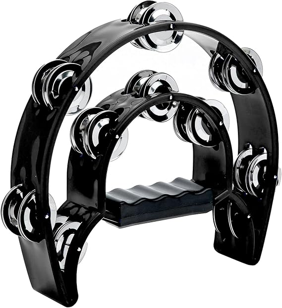Musfunny Half Moon Tambourine Musical Instrument for Adults Church Party