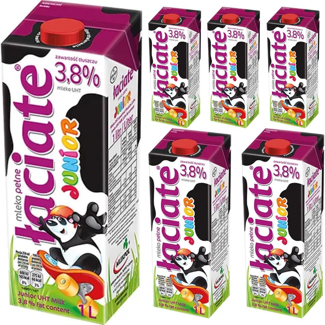 Laciate Junior Milk 3.8% Fat UHT Milk1000 Mililiter x 6 Boxes