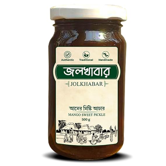 JOLKHABAR | MISTI AAM ACHAR 500gm Pack | SWEET MANGO Pickle | Authentic Traditional Handmade | Bengali Recipe | 500gms