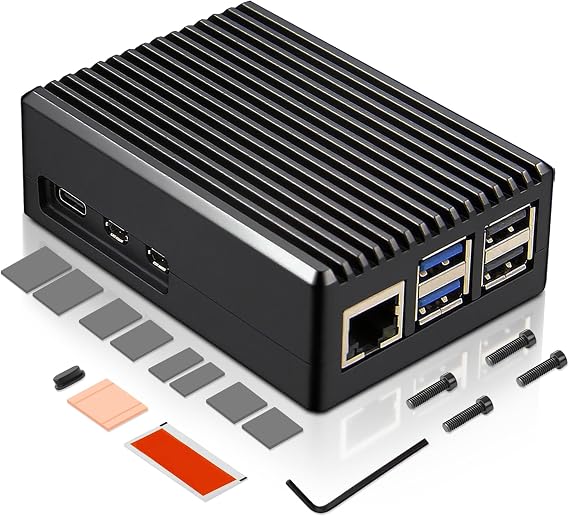 Geekworm P573 Heavy-Duty Passive Cooling Aluminum Case for Raspberry Pi 5