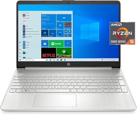 HP 2024 15-EF200 15.6 FHD IPS Laptop 6-Core AMD Ryzen 5 5500U AMD Radeon Graphics 64GB DDR4 4TB NVMe SSD USB-C WiFi AC BT Webcam HDMI1.4 Windows 10 Home wRE USB