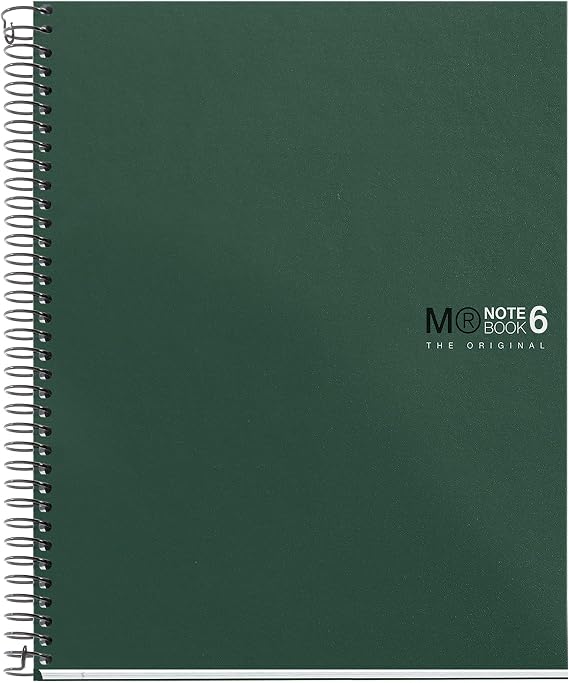 MICHAEL LIUS Notebook, A5, Graph 0.2 inches 5 mm, Basic Green 42232