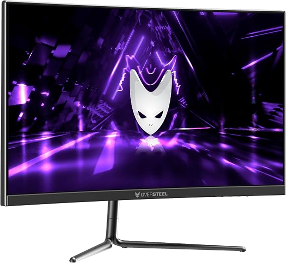 Oversteel - KRYPTO Gaming Monitor LED 27'' FullHD (1920x1080), VA Panel, 16:9, Curved R1500, 1ms, 165 Hz, 2x HDMI, Display Port, UK Plug, Black