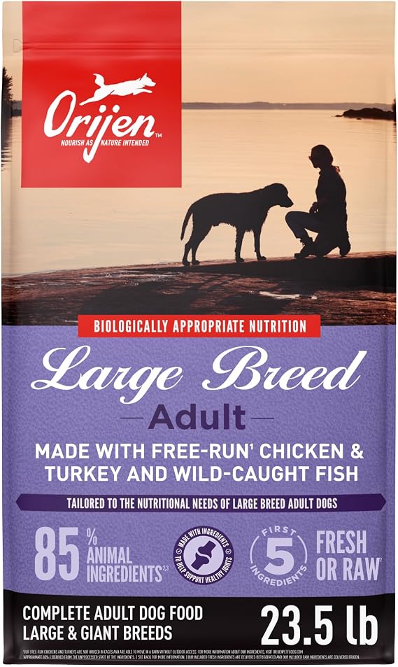 ORIJEN WHOLEPREY Dry Dog Food Large Breed Adult Recipe 23.5lb Bag