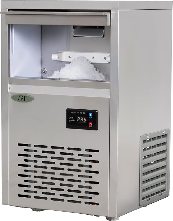 SPT SZB-22 44-lb Automatic Flake Ice Maker in Stainless Steel with Inline Water Filter