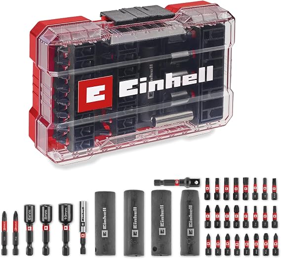 Orijinal Einhell M-CASE Darbeli Bit ve Lokma Seti – 35 Parça (25 mm Bitler, 50 mm Bitler, Altıgen Lokmalar, Uzun Lokmalar, Lokma Adaptörü, 60 mm Bit Tutucu ve Saklama Kutusu Dahil) - 49109230
