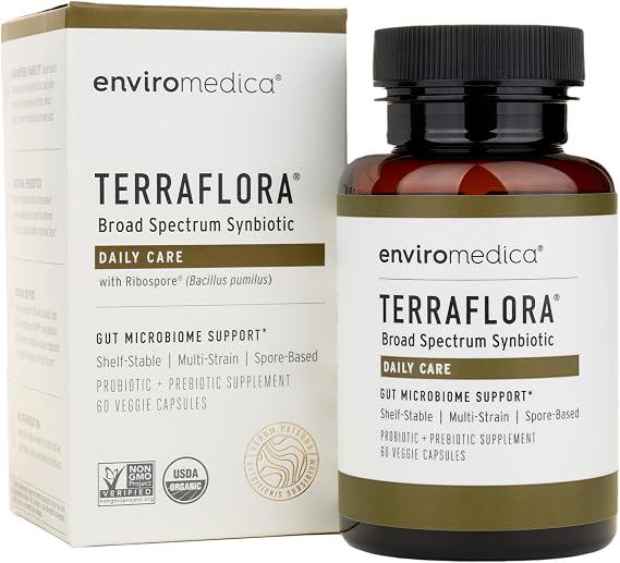 Terraflora Daily Care Synbiotic, Spore Probiotic & Prebiotic, 60 Ct