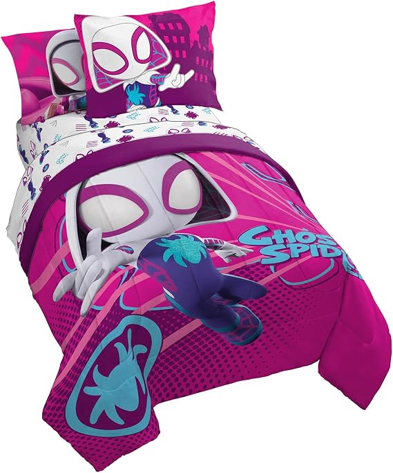 Spidey & His Amazing Friends Ghost Spider Gwen 5 Piece Twin Comforter Set