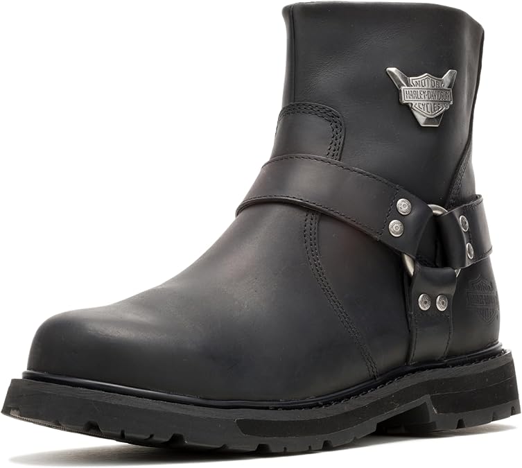 Harley-Davidson FOOTWEAR Mens Rambert Harness Leather Riding Casual Boots Ankle