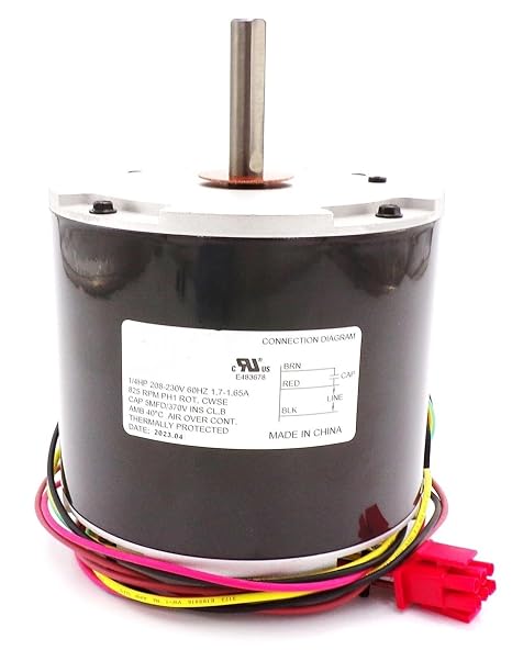 5KCP39LFBE31S 1/4 HP 208-230V Condenser Fan Motor Replaces for GE Genteq F48AA68A50 S1-02440899000 S1-02436240000 S1-024-36227-000 S1-02436237000 S1-02427500000 S1-02435819000