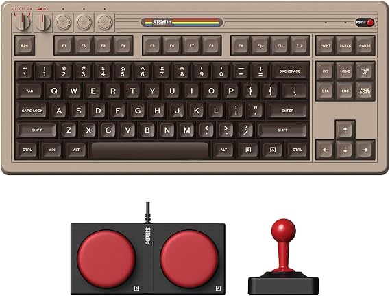 8Bitdo Retro Mechanical Keyboard for Windows & Android, C64 Edition