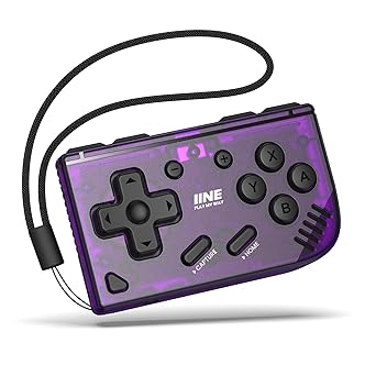 IINE Mini Retro Wireless Controller, Micro Remote Controller for Switch/OLED, PC, Android and IOS, Keychain Pocket-sized Controller with Turbo Function Purple