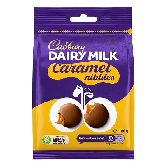 Cadbury Dairy Milk Caramel Nibbles 100g (Pack of 1)