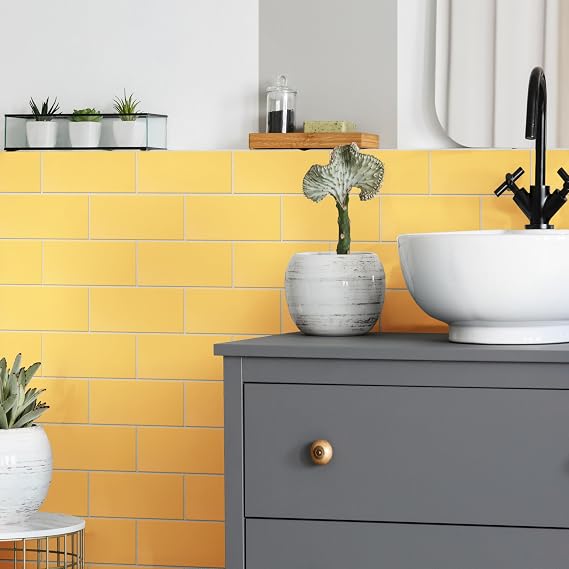 Projectos Sunflower Yellow Ceramic Floor and Wall Tile Sample