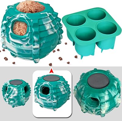 XHX Long-Lasting Interactive Dog Toy to Keep Your Pup Busy and Distracted - Safe for Dogs - Low-Mess Design - Dog Toys for Medium and Large Dogs 25-75 lbsMedium，Green and White
