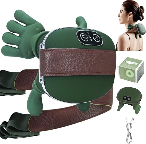 4D Bionic Hand Neck Massager with Heat, Electric Massager, Portable Neck and Shoulder Shiatsu Massager, Massage for Muscle Relaxation, Gifts for Women and Men