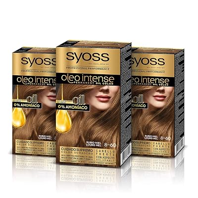 Syoss Oleo Intense Permanent Intensive Oil Color 8-60 HONEY BLONDE 3er Pack