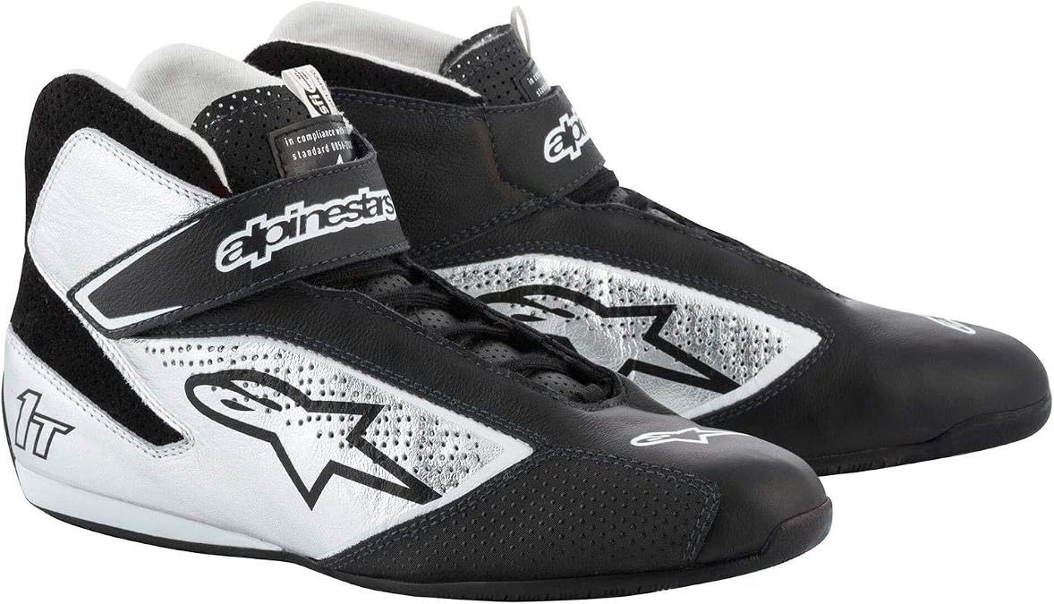 Alpinestars TECH-1 T SHOES US BLACK WHITE YELLOW FLUO 5