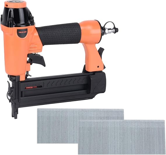Valu-Air F50Q 18 Gauge Pneumatic Brad Nailer 3/8 to 2 for Cabinet, Trim, Baseboard, Chair Rail, and Finish Work (Needs An Air Compressor)