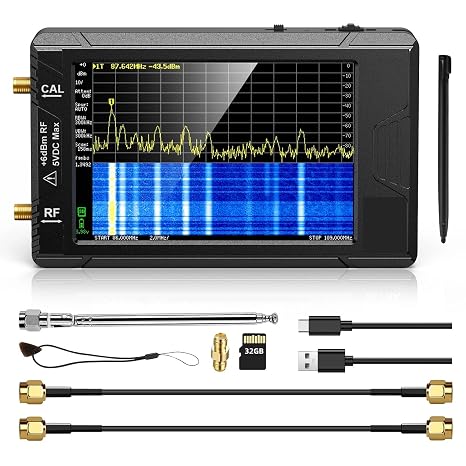 Spectrum Analyzer, Spectrum Analyzer ULTRA 4" Display 100kHz To 5.3GHz With 32GB Card Version V0.4..1 Network Internal Lan Tester