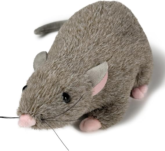 12.6inch Rat Plush,Soft Cute Stuffed Animal Rat for Kids, Cat Dog Toy, Realistic Grey Big Mouse Stuffed Animal,Valentine's Day Gift
