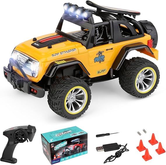 WLtoys 32221 1/32 RC Crawler, 25km/h Brushed 2WD with 2.4GHz Remote, All-Terrain TPR Tires (RC Car Gift)