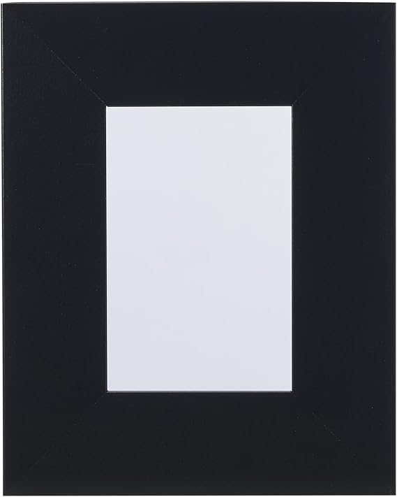 ArtToFrames 4x6 Inch Black Picture Frame, This 2.0000 Inch Custom Poster Frame is Black -  with Glass and Corrugated Backing (WOMFRBW74079-4x6)