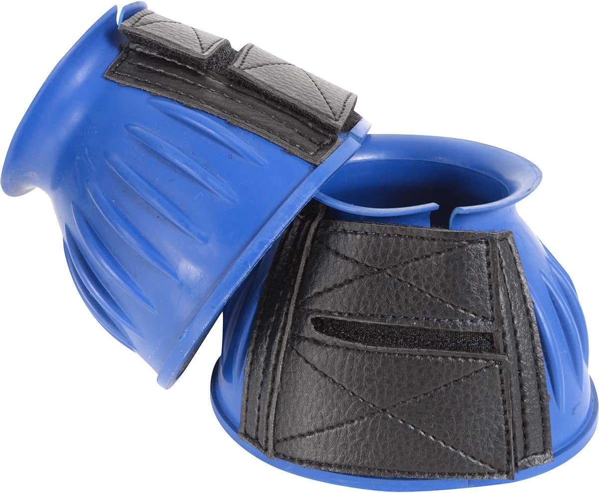 Cashel Rubber Bell Boots, Blue, Large