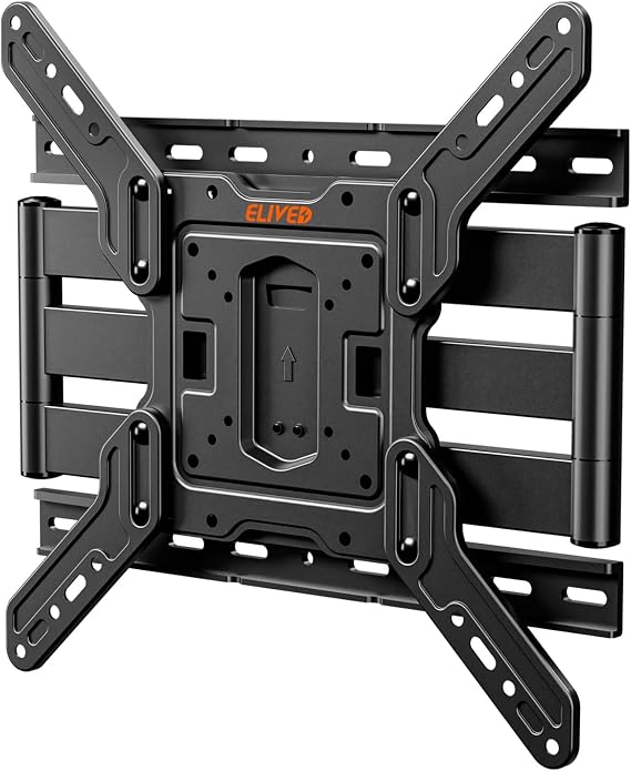 Ultra Slim TV Wall Mount for Most 26-60 Inch TVs, Full Moiton Swivel, Tilt | Fits 16" Wood Studs, Thin Low Profile Wall Mount TV Bracket, Heavy Duty Articulating Arms, Max VESA 400x400mm, Up to 88 lbs.