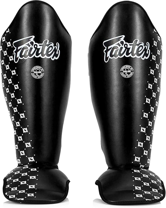 Fairtex SP5 Muay Thai Shin Guards for Men, Women, Kids | Shinguards are Premium, Lightweight & Durable | Extended Protection to Avoid shin splints During Training or Sparring