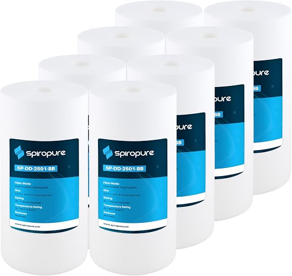 SpiroPure SP-DD-2501-BB 10x4.5 Water Filter SDC-45-1001 DGD-2501 (8 Pack)