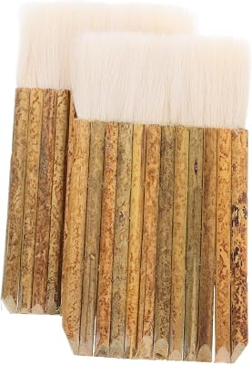 jojofuny 2pcs Hake Brush Watercolor Pottery Painting Brush for Artists for Glazing for Furniture