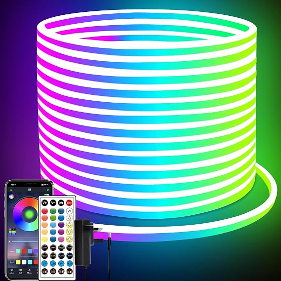segrass Neon Led Rope Lights,20M RGB led Strip Lighting [Energy Class G]