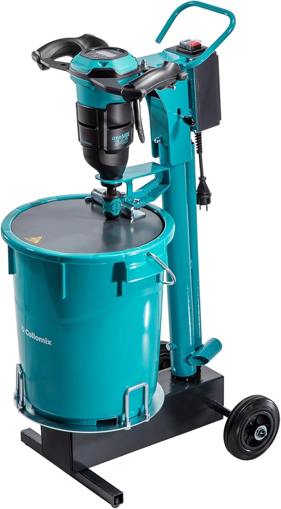 COLLOMIX OneMix Mix Buddy - 120 V, 2.2 HP, 6.6 Gal Single Bag Power Mixer with Mobile Design & Mixing Paddle Included - oneMIX340