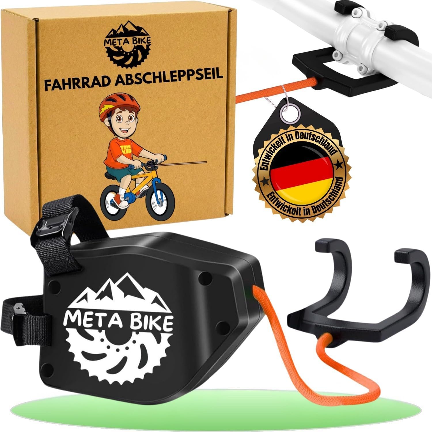 Bicycle Tow Rope for Children 2.5 m Towing System Pull Rope Traction Rope Pull System Children & Adults Children's Bicycle Mountain Bike E-Bike Woom MTB