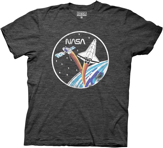 Ripple Junction NASA Vintage Shuttle & Satellite Adult Unisex Crew T-Shirt