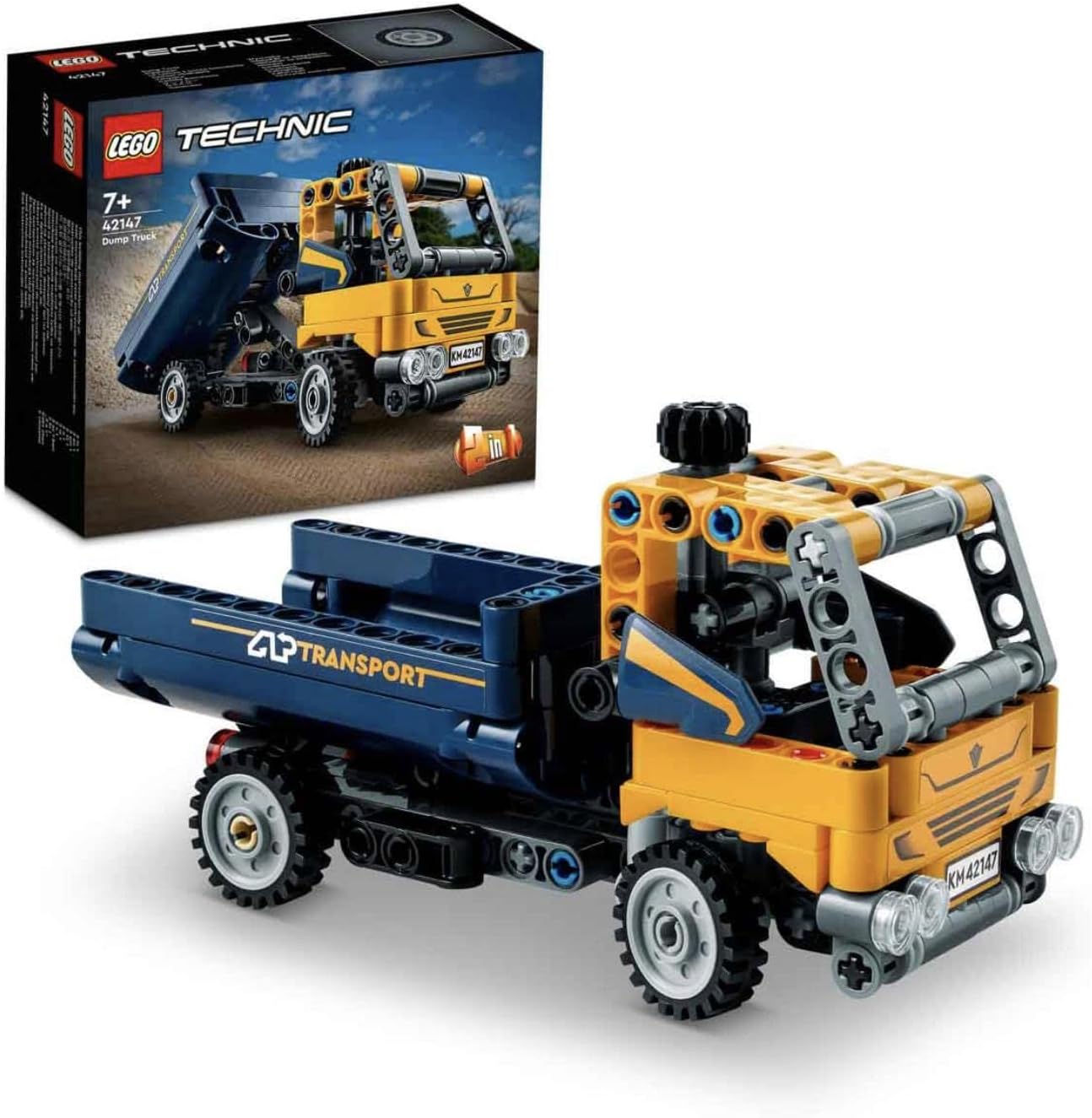 LEGO® Technic Dump Truck 42147 - Toy Making Set for Kids Ages 7 and Over Who Love Construction Toys 177 Pieces