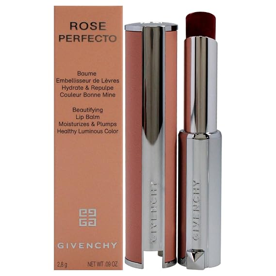 Givenchy Rose Perfecto Plumping Lip Balm - N37 Rouge Graine for Women - 0.09 oz Lip Balm