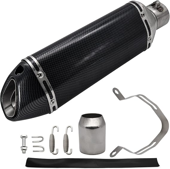 Motorcycle Slip On Muffler,1.5-2" Carbon Fiber Unversal Slip on Silencers