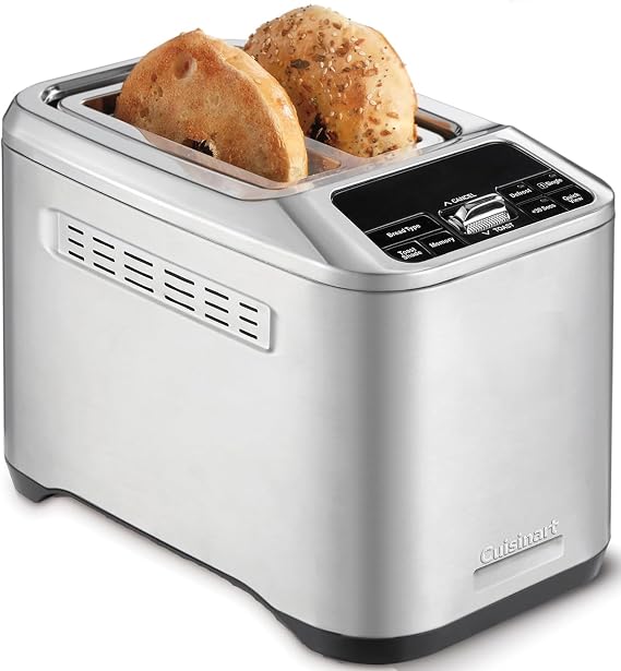 Cuisinart Smart Elite 2-Slice Toaster | Extra-Long Slots for Artisan Bread | Save your Toast Preferences | High-Lift QuickView| Bagel, Single Slice & Defrost Functions | +30sec Toast Boost