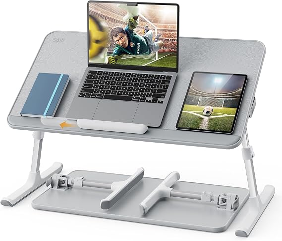 Bix Saiji AL33 Yükseklik ve Açı Ayarlı Laptop Standı Ergonomik ve Katlanabilir Çekmeceli Çalışma Masası