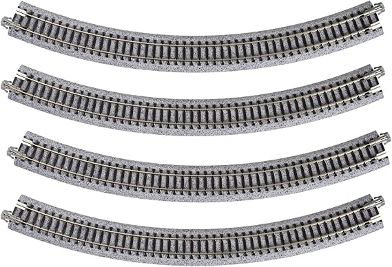 Kato USA Model Train Products Unitrack, 315mm 12 38 Radius 45-Degree Curve Track 4-Piece