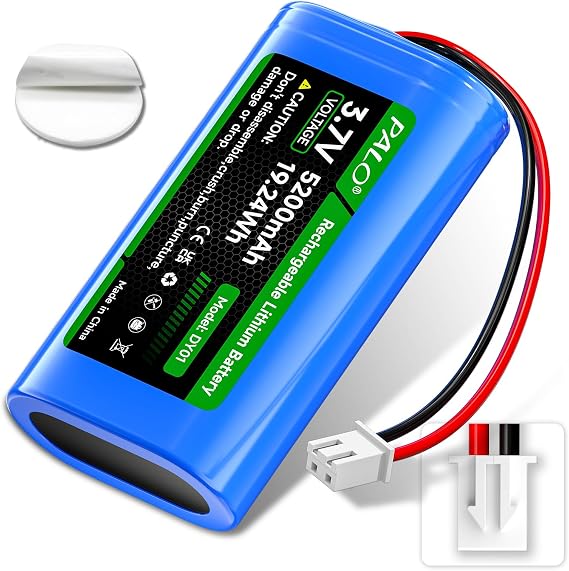 3.7V 5200mAh Battery, XH2.54/2P Plug Rechargeable Lithium Batteries for RC toy car, Solar Wireless Camera, Wireless Loudspeaker, External LED light, Wall Lamp