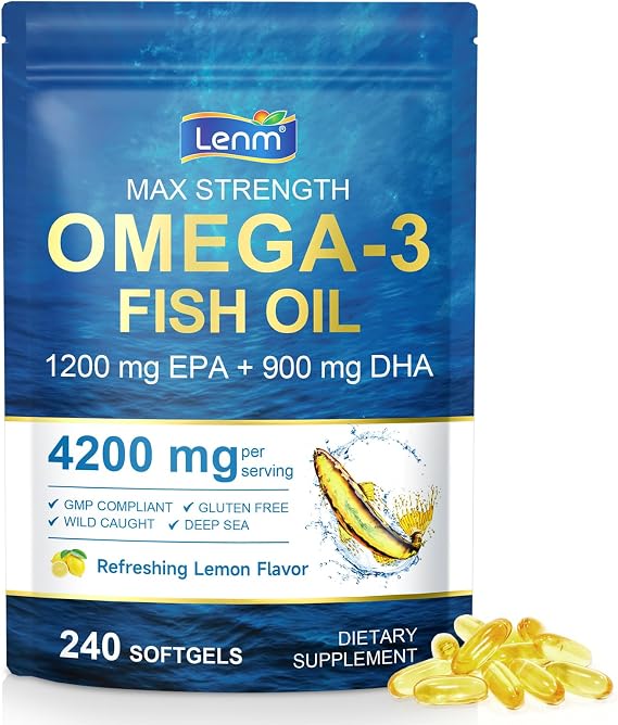 Triple Strength Omega 3 Fish Oil Softgels 240 Count