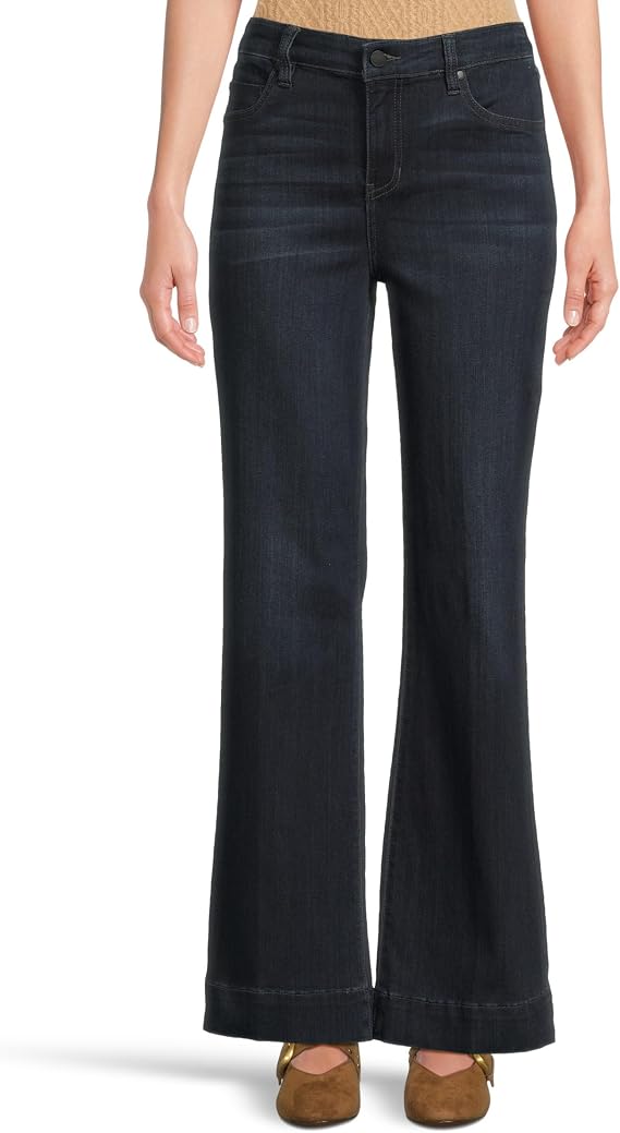 Liverpool Women's Lucy Mid-Rise Bootcut Jeans W/Wide Hem