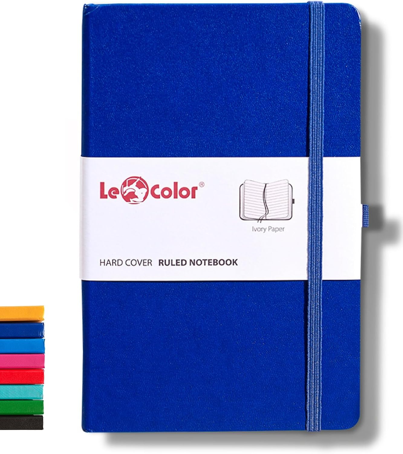 LE COLOR Undated Classic Notebook Rec Note 13x21 Striped Navy Blue