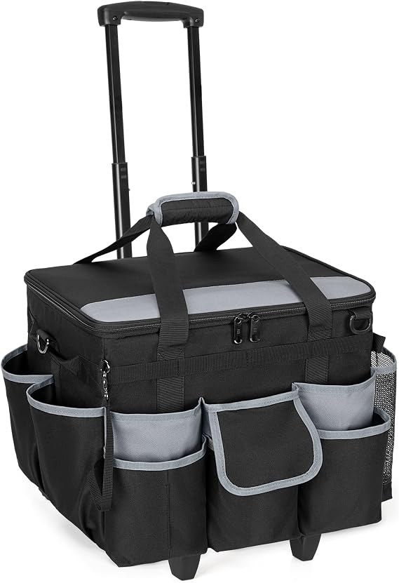 HODRANT Large Wheeled Cleaning Bag, Black