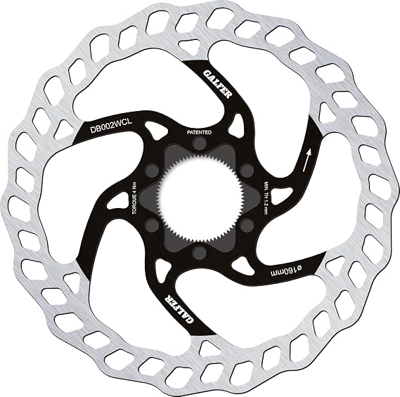 Galfer Wave CL Disc Brake Rotor, 160mm 1.8mm | Galfer 160mm Centerlock Wave MTB Disc Brake Rotor - High Carbon Stainless Steel, Heat-Dissipating, Precision Ground